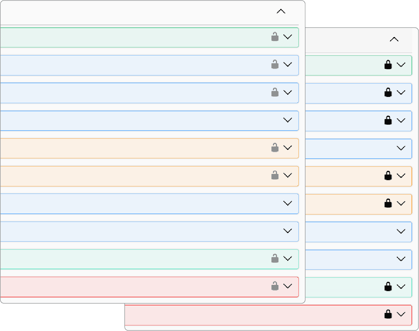 Interface Swagger affichant une liste d’endpoints avec indicateurs de sécurité (cadenas actif ou inactif) selon leur niveau d’accès.
