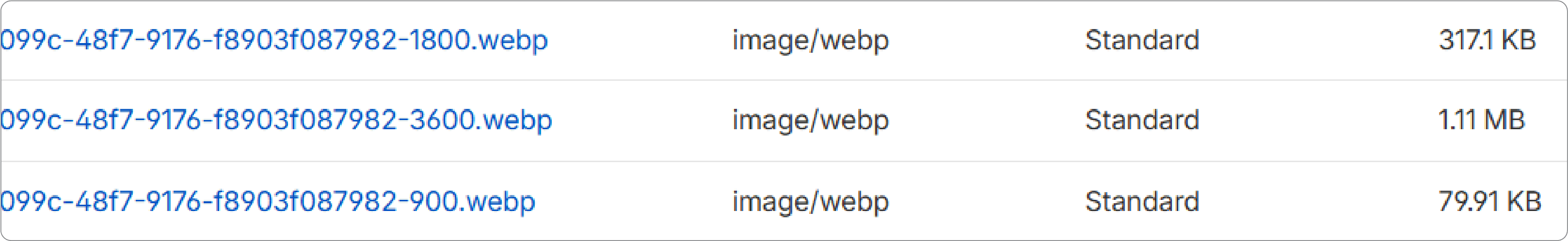 Stockage des images sur Cloudflare R2 avec plusieurs versions d’un même fichier en différents formats et résolutions pour une adaptation aux écrans.